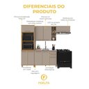 Ver imagem 5 de Armário de Cozinha Modulada Compacta Fidelitá Berlim 4 Peças 270cm 9 Portas 2 Gavetas sem Tampo
