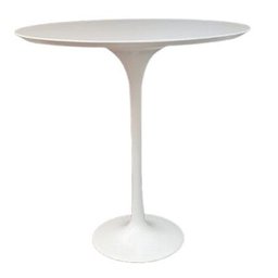Mesa Lateral Tulipa Saarinen Redonda 41 cm Laqueada - Branco - 2