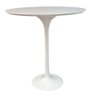 Mesa Lateral Tulipa Saarinen Redonda 41 cm Laqueada - Branco - 2
