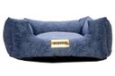 Ver imagem 1 de Cama Quadrada para Cachorro ou Gato Luppet Azul Petróleo M
