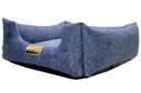 Ver imagem 4 de Cama Quadrada para Cachorro ou Gato Luppet Azul Petróleo M