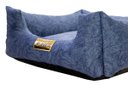 Ver imagem 3 de Cama Quadrada para Cachorro ou Gato Luppet Azul Petróleo M