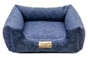Ver imagem 2 de Cama Quadrada para Cachorro ou Gato Luppet Azul Petróleo M