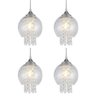Kit 4 Lustre Pendente Cristal Vidro Transparente Alz28 - 1