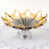 Centro de Mesa Decorativo Vidro Ambar E Cinza, Murrines:Ambar e Cinza - 3