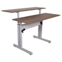 Ver imagem 1 de Mesa Ergonômica com Regulagem de Altura e Tampos 120x45 e 120x35cm - Amadeirado