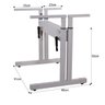 Mesa Ergonômica com Regulagem de Altura e Tampos 120x45 e 120x35cm - Amadeirado - 4