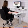 Mesa Ergonômica com Regulagem de Altura e Tampos 120x45 e 120x35cm - Branco - 2