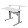Mesa Ergonômica com Regulagem de Altura e Tampos 120x45 e 120x35cm - Branco - 1