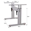 Ver imagem 3 de Mesa Ergonômica com Regulagem de Altura e Tampos 120x45 e 120x35cm - Branco