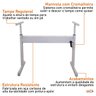 Mesa Altura Regulável Ergonômica para Home Office com Tampo 120x80 - Preto - 6