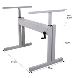 Mesa Altura Regulável Ergonômica para Home Office com Tampo 120x80 - Branco - 5