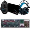 Kit Gamer Logitech G502 HERO + Mousepad Bits Gamer + Teclado Mecânico Fortrek + Headset Fortrek - 1