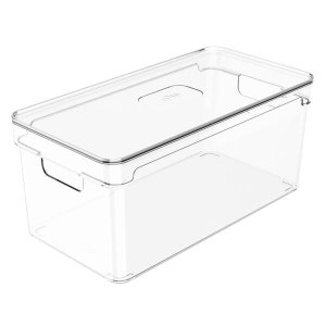 Organizador de Geladeira e Despensa 30x15x13cm com Tampa Acrílico