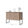 Buffet Aparador Industrial para Sala Dakar Montana Preto - 4