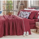 Ver imagem 1 de Kit Cobre Leito Capri Vinho Casal Queen 3 Peças - Bordados Ricardo 3015v