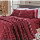Ver imagem 2 de Kit Cobre Leito Capri Vinho Casal Queen 3 Peças - Bordados Ricardo 3015v