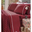Ver imagem 3 de Kit Cobre Leito Capri Vinho Casal Queen 3 Peças - Bordados Ricardo 3015v
