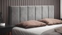 Ver imagem 1 de Cabeceira Almofadada para Cama Casal Box Suspensa Dubai 0,90 X 55 Cinza Suede