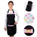 Ver imagem 1 de Avental de Cozinha com Bolso Corpo Inteiro Estampa Cupcake - Preto/Cupcakes - Único