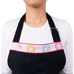 Avental de Cozinha com Bolso Corpo Inteiro Estampa Cupcake - Preto/Cupcakes - Único - 3