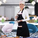 Ver imagem 2 de Avental de Cozinha Lenço Chef Barista Estampa Cupcake - Preto/Cupcakes - Único