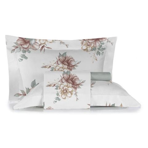 Jogo de Cama King Size 100% Algodão 180 Fios Nova América - 7898