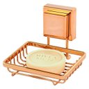 Ver imagem 4 de Kit Banheiro 5 Peças Rosé Gold Banheiro Acessórios Ventosa