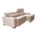 Ver mais imagens de Sofá Retrátil e Reclinável 2,95m Cama inBox Big Puffer com SoftGel D40 Velupluma Bege