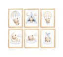 Ver imagem 1 de Kit Quadro Urso Soninho Decorativo Quarto Criança Enxoval Bebê Menino