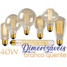 Kit 7 Lâmpada Retrô Vintage Filamento Carbono Decorativa 40W Atelier Luz Filamento de Carbono 220v 7 - 4
