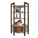 Ver imagem 1 de Estante de Canto Closet Multiuso 5 Prateleiras Az1020 Nogal-branco - Tecno Mobili