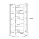 Ver imagem 5 de Estante de Canto Closet Multiuso 5 Prateleiras Az1020 Nogal-branco - Tecno Mobili
