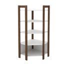 Ver imagem 3 de Estante de Canto Closet Multiuso 5 Prateleiras Az1020 Nogal-branco - Tecno Mobili