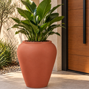 Ver imagem 1 de Vaso de Fibra de Vidro Bali U 71cm Grande Terracota Fosco
