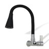 Torneira Cozinha Gourmet Flexível De Parede 2 Jatos Preta - 4