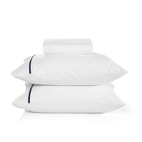 Jogo de Cama Liam Filete 3 peças - Casal - Filete Azul