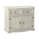 Ver imagem 1 de Aparador Buffet em Madeira 2 Portas 2 Gavetas 104 cm Patina Branca Elliottiis