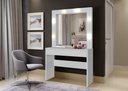 Ver imagem 1 de Penteadeira Camarim Romance com Espelho e LED 103 cm Branco Acetinado - Mavaular