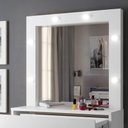 Ver imagem 4 de Penteadeira Camarim Romance com Espelho e LED 103 cm Branco Acetinado - Mavaular