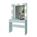 Ver imagem 7 de Penteadeira Camarim Romance com Espelho e LED 103 cm Branco Acetinado - Mavaular