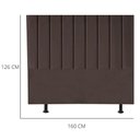 Ver imagem 4 de Cabeceira Cama Casal Queen Size 160 Cm Luna Suede e Frame Marrom