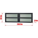 Ver imagem 2 de Basculante Alumínio 2 Seções 40 x 200 Elite V.Boreal Preto Brimak