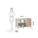 Ver imagem 2 de Balcão de Pia sem Tampo para Cozinha 120cm 2 Portas e 4 Gavetas Lis Luciane Móveis