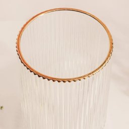 Jogo 6 Copos Versalhes Gold Vidro Filete Borda Dourada 420ml - Lehaví - 3