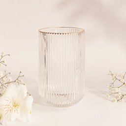 Jogo 6 Copos Versalhes Gold Vidro Filete Borda Dourada 420ml - Lehaví - 6