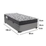 Cama Box Baú Solteiro Sintético + Colchão de Espuma D33 - Sereneprime - 88cm Cinza - 4