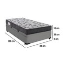 Ver imagem 4 de Cama Box Baú Solteiro Sintético + Colchão de Espuma D33 - Sereneprime - 88cm Cinza