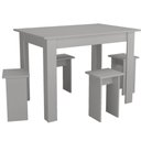 Ver imagem 1 de Conjunto Mesa e 4 Bancos Nova Mobile Branco