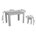 Ver imagem 3 de Conjunto Mesa e 4 Bancos Nova Mobile Branco